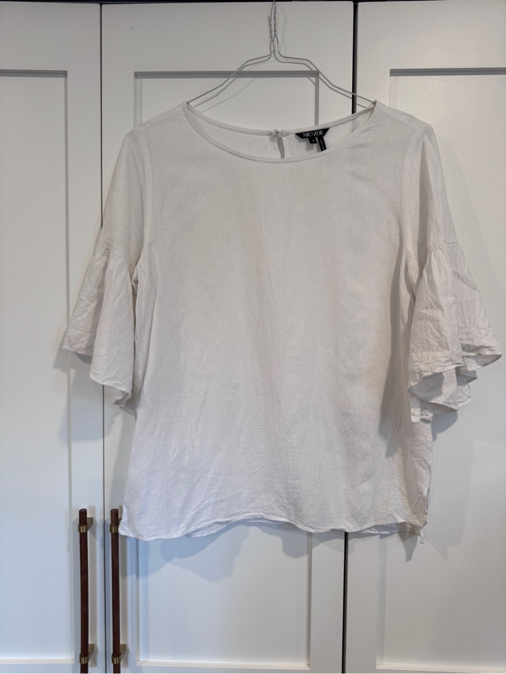 NIC+ZOE White Ruffle-Sleeve Blouse